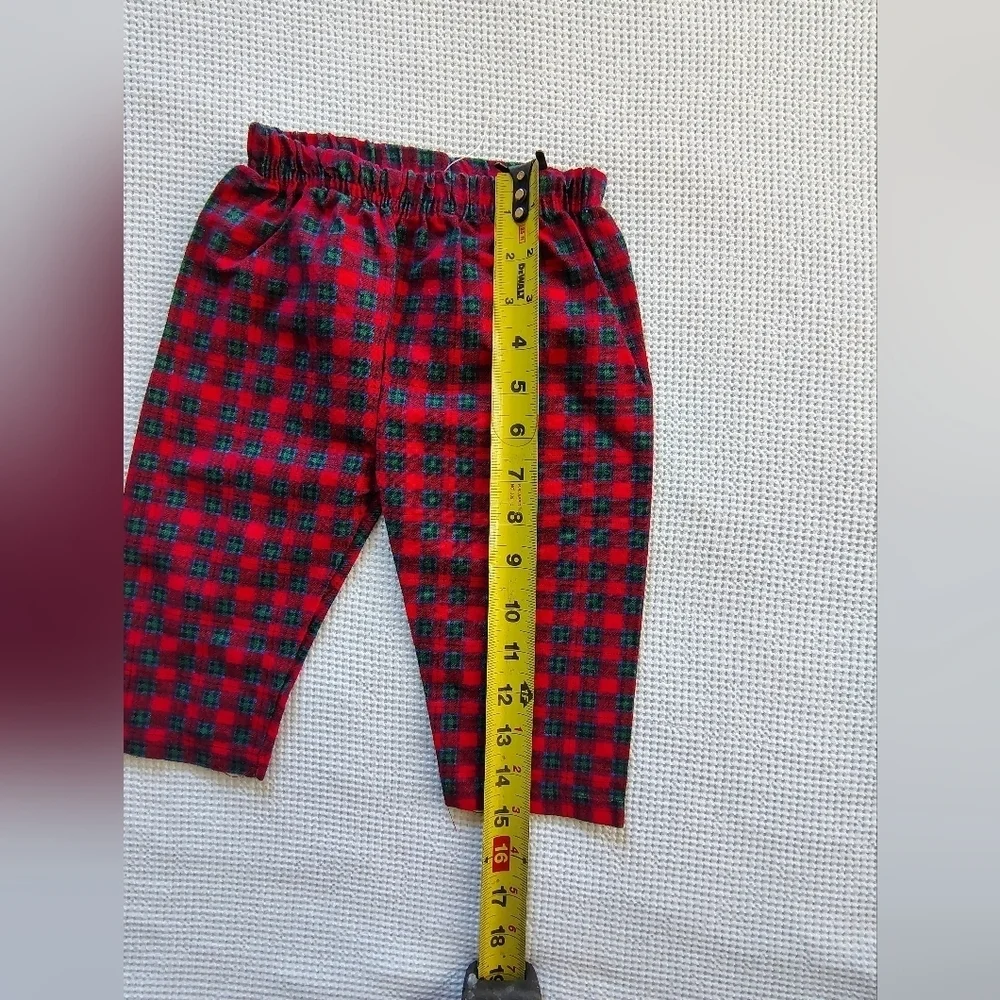 Snowden Cozy Kids  Set - Black and Red Plaid Size 6 - 9 Months.
